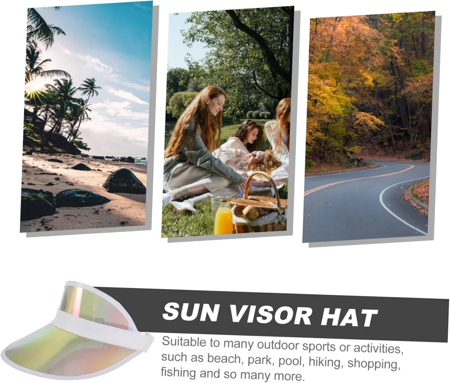 2pcs Sun Visor Face Masks Bonnet for Men Decor Golf Visor Womens Visors for Women Ladies Sun Hats with