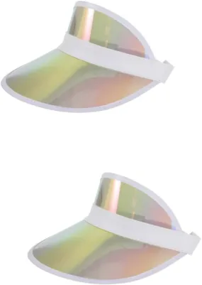 2pcs Sun Visor Face Masks Bonnet for Men Decor Golf Visor Womens Visors for Women Ladies Sun Hats with