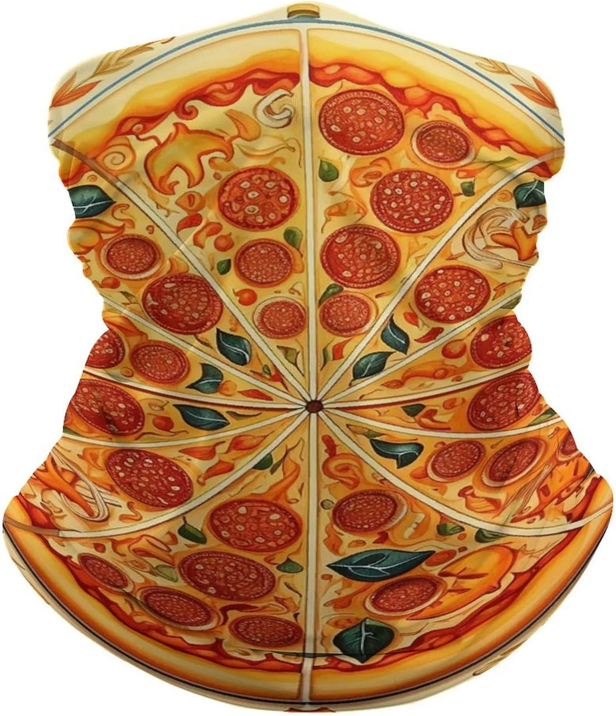 A Full Pizza Neck Gaiter UPF 50  Sun Protection Face Mask Elastic Balaclavas Bandana Cooling Face Cover Scarf Cycling Neck Warmer Breathable Headwear for Men Women