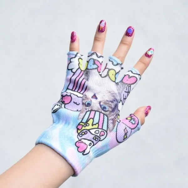 ACDC RAG Cat Dessert Fingerless Gloves