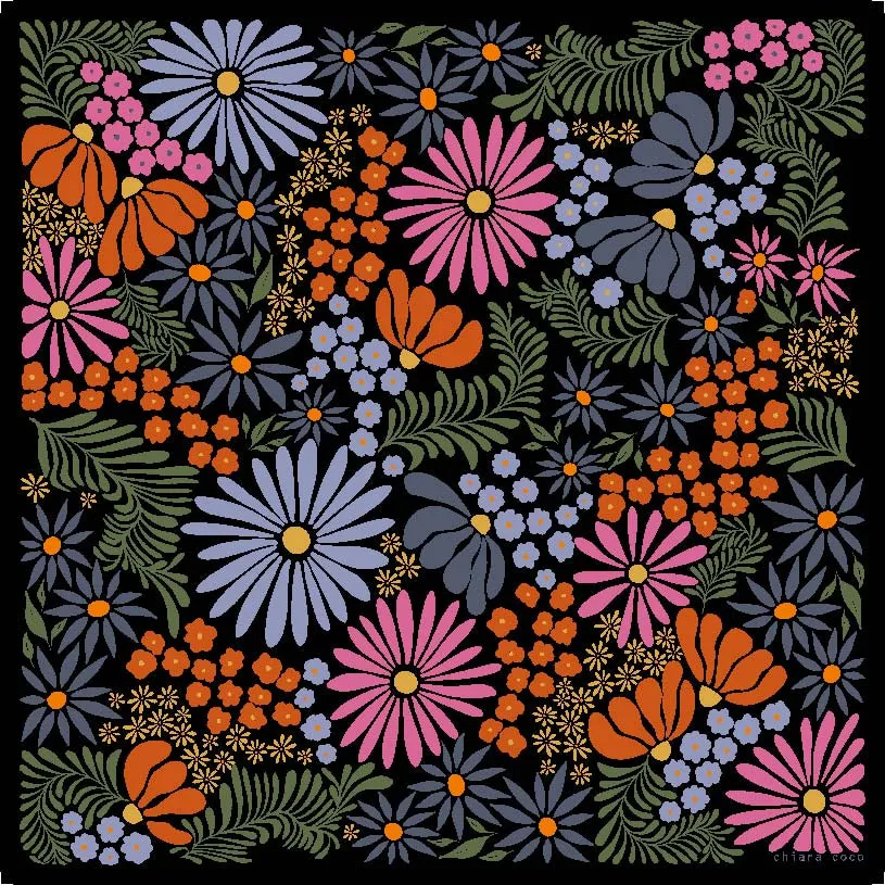 chiara coco Daisy Meadow Black CC275-2 70CM