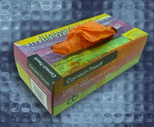CORRECT TOUCH® Orange Nitrile Exam Gloves