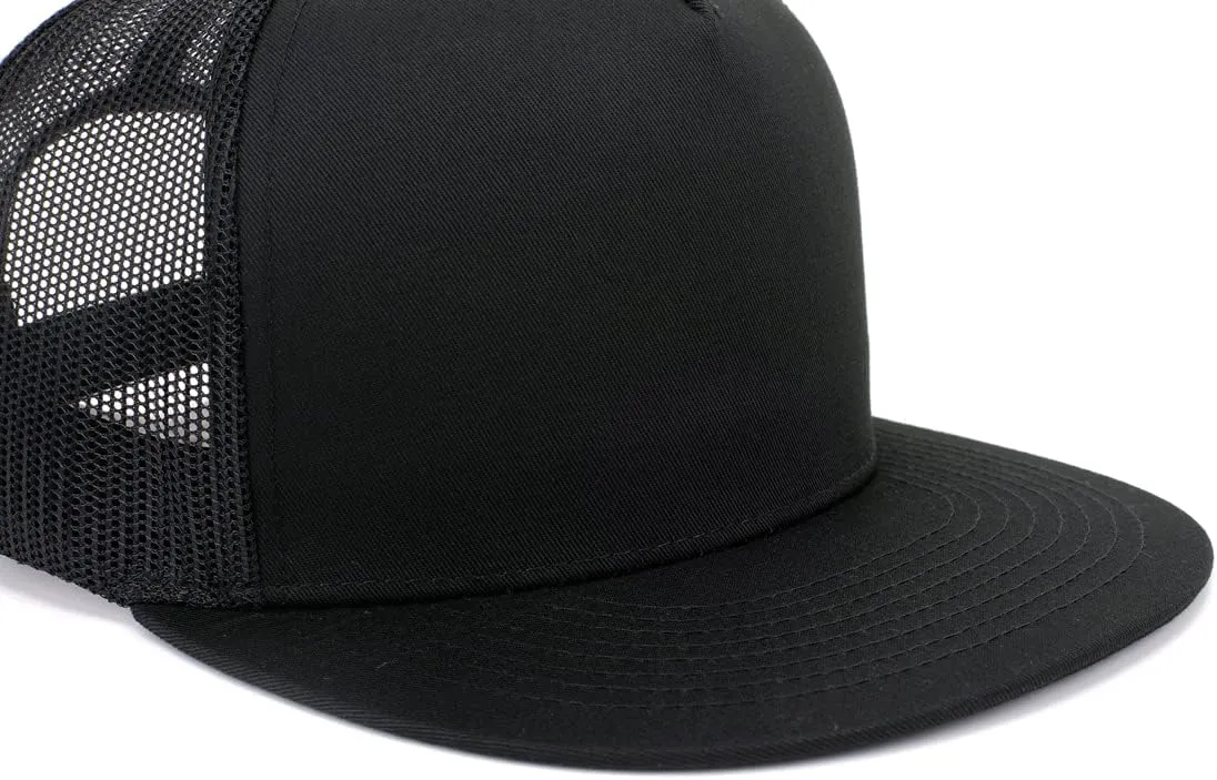 Custom Flat Bill Hats Design Your Own Text Custom Trucker Hats Embroidery Flat Bill Personalized Mesh Hip Hop Snapback Hat