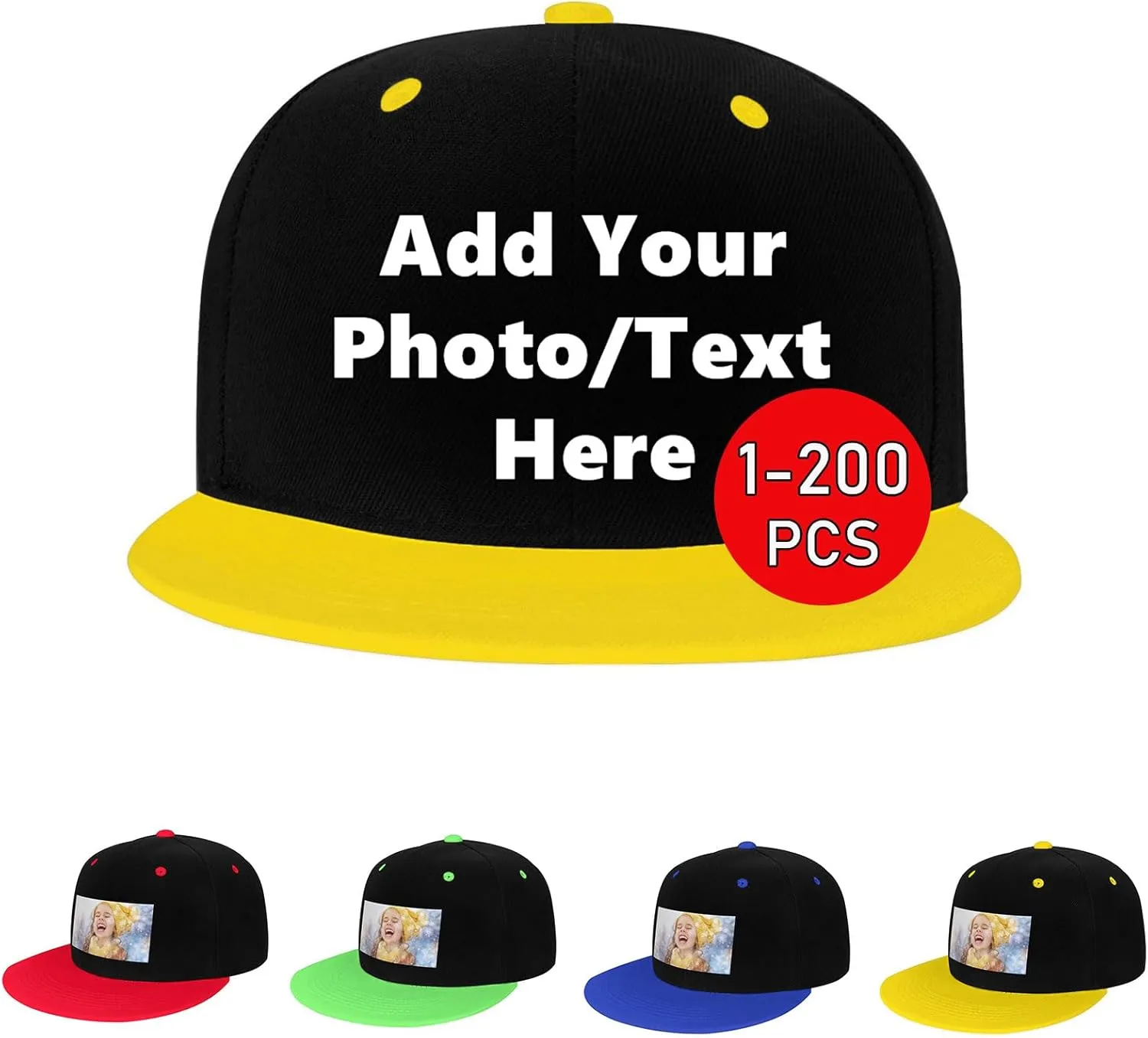 Custom Kids Baseball Hat Personalized Child Hip Hop Baseball Cap Add Your Image/Text/Logo/Photo Boys/Girls Sun Hats