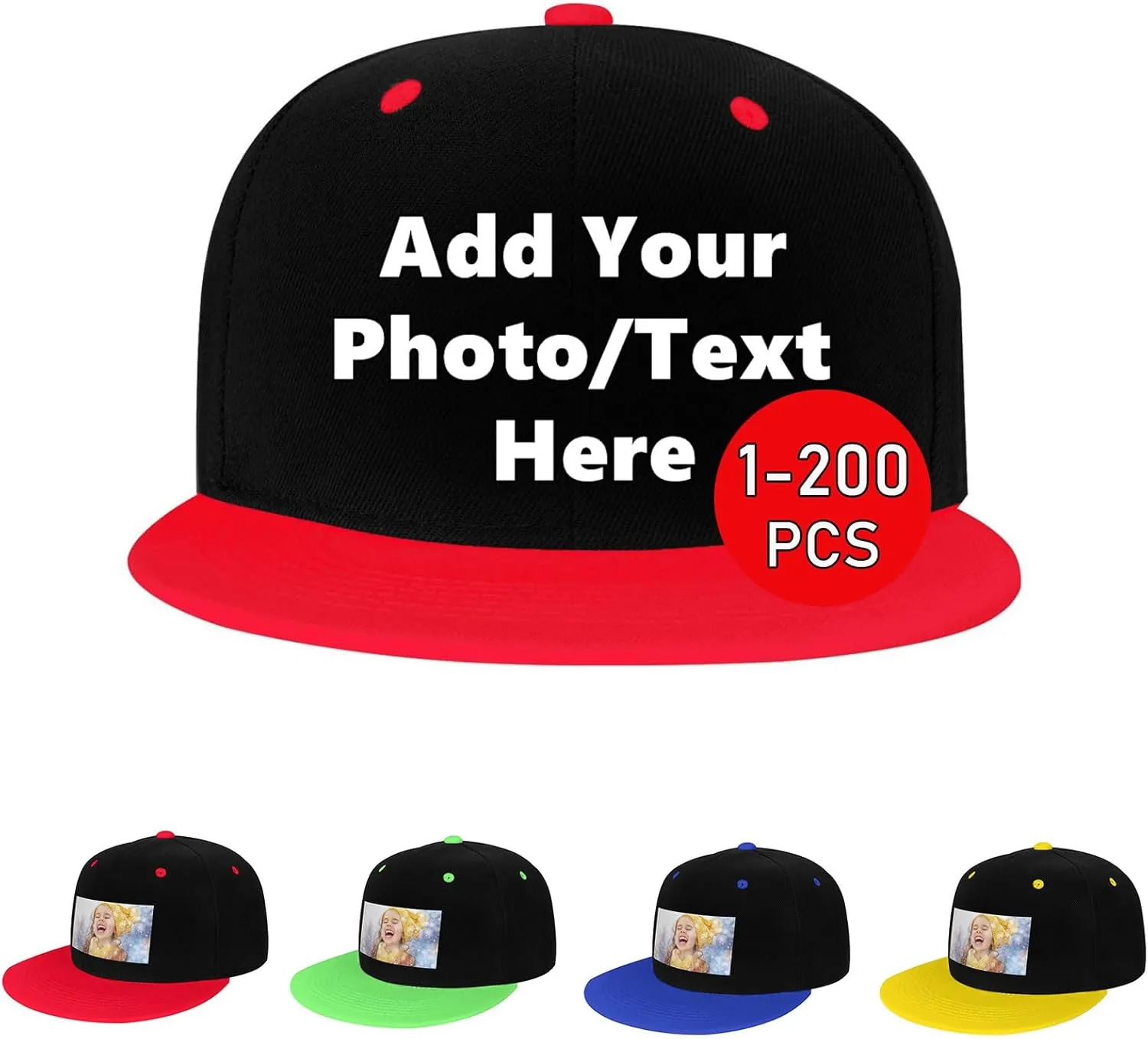 Custom Kids Baseball Hat Personalized Child Hip Hop Baseball Cap Add Your Image/Text/Logo/Photo Boys/Girls Sun Hats