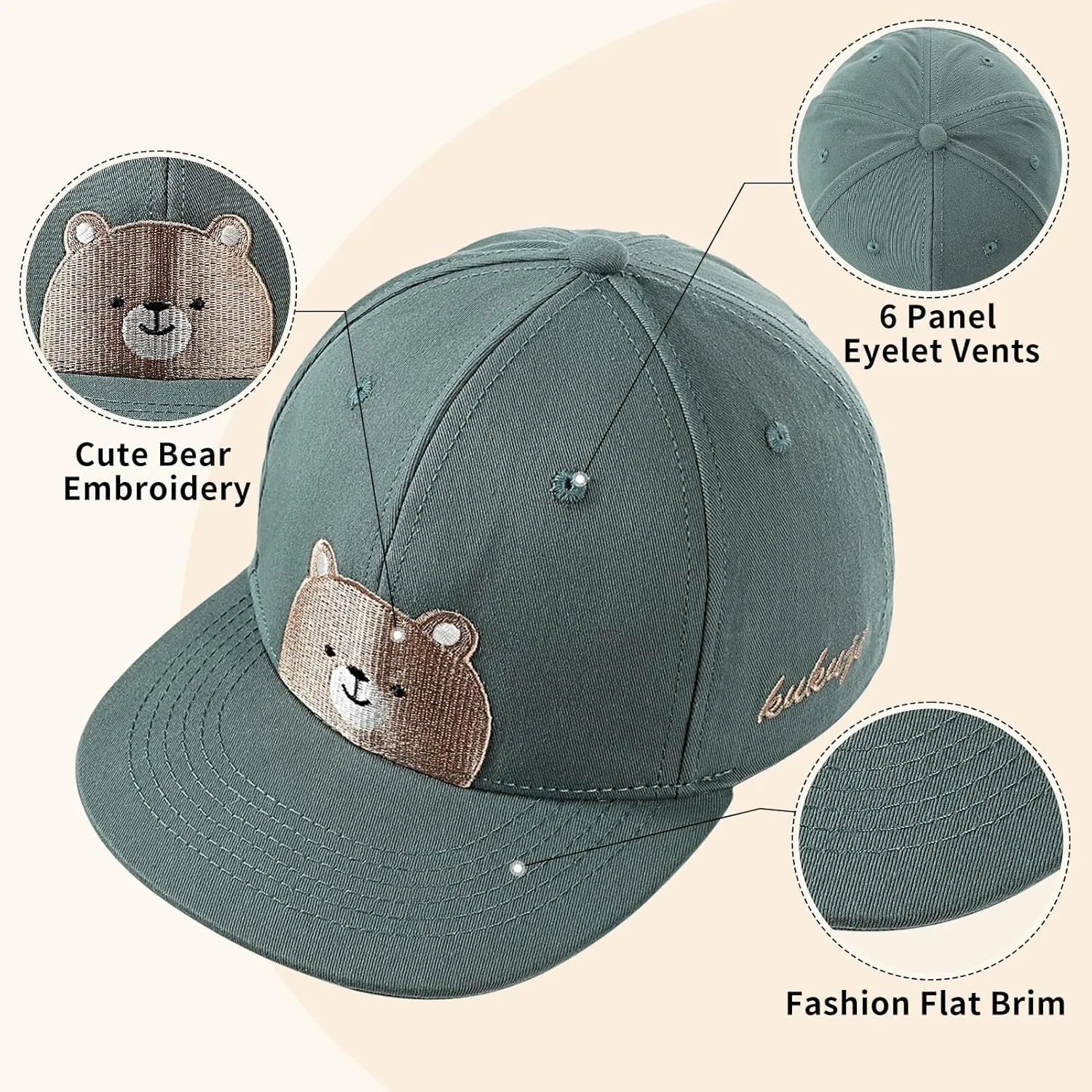 Cute Train Embroidered Kids Baseball Caps Toddler Washed Cotton Vintage Snapback Trucker Hat for Boys Girls 3-8 Years