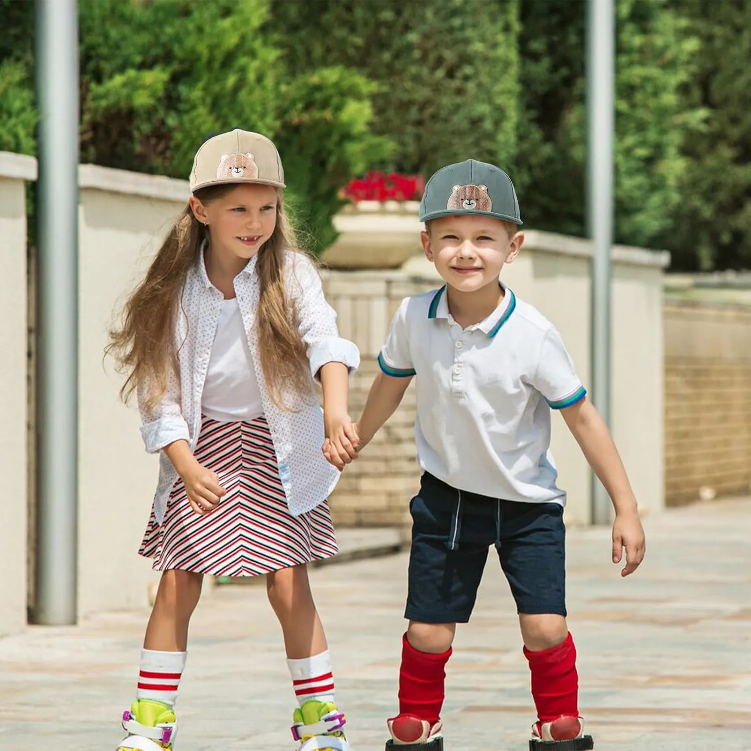 Cute Train Embroidered Kids Baseball Caps Toddler Washed Cotton Vintage Snapback Trucker Hat for Boys Girls 3-8 Years