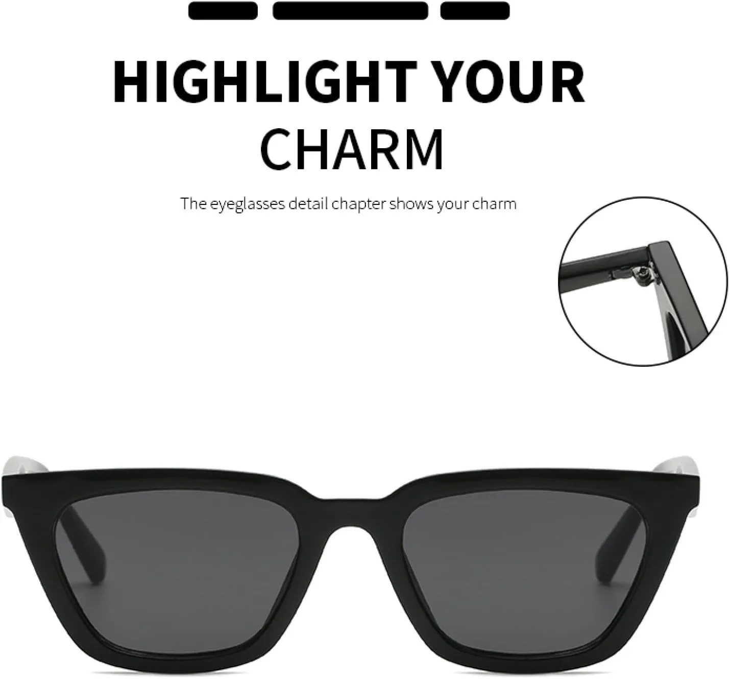 Cycling Cat Eye Sunglasses for Women Plastic Frame Retro Fashion Lens Uv400