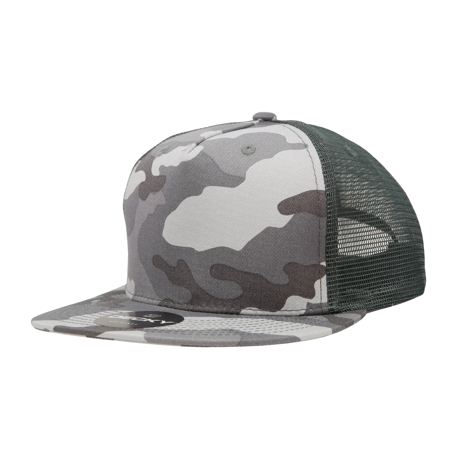 Decky 1040 5 Panel High Profile Structured Cotton Blend Trucker Hat