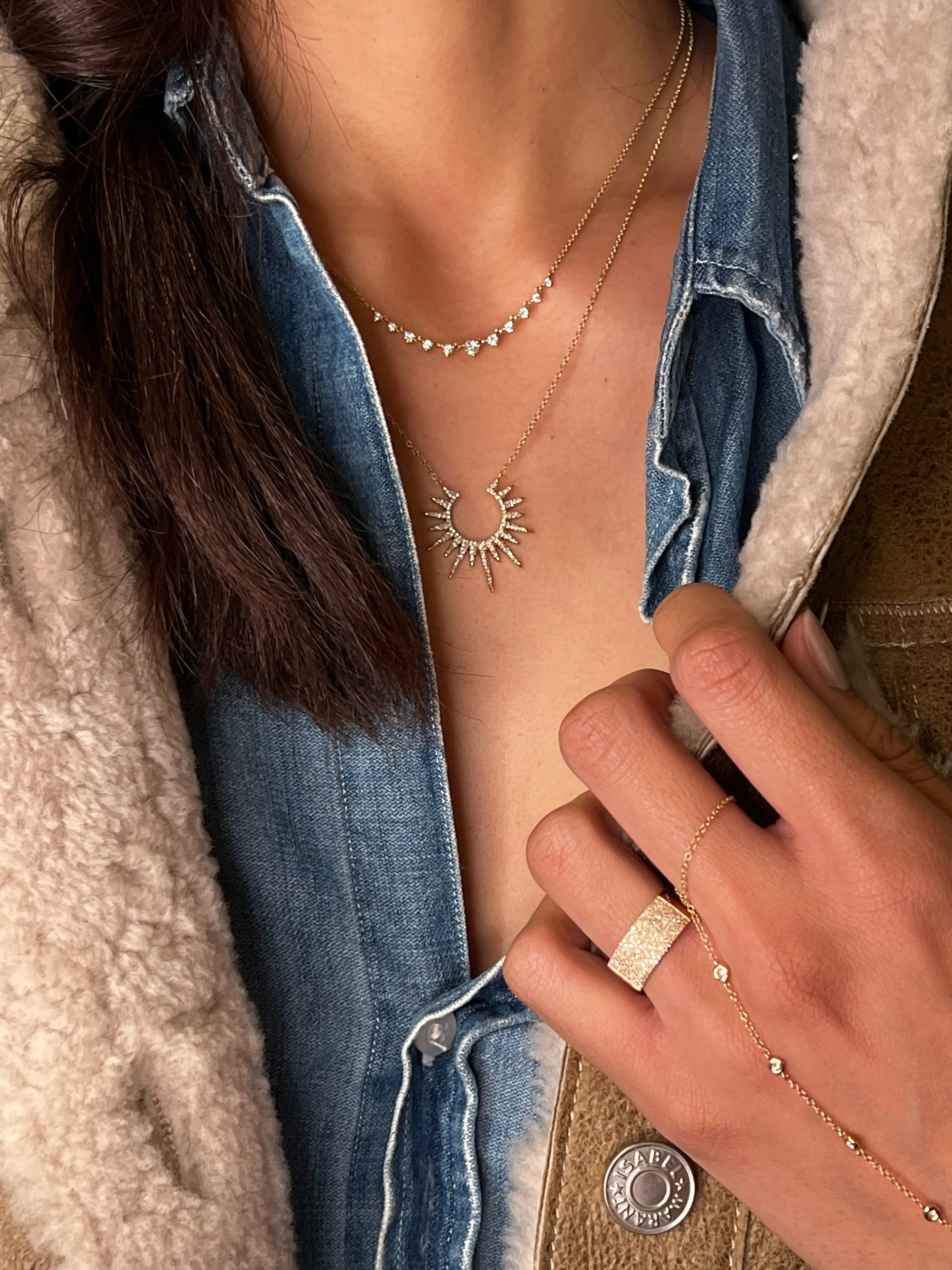 DIAMOND SUN NECKLACE