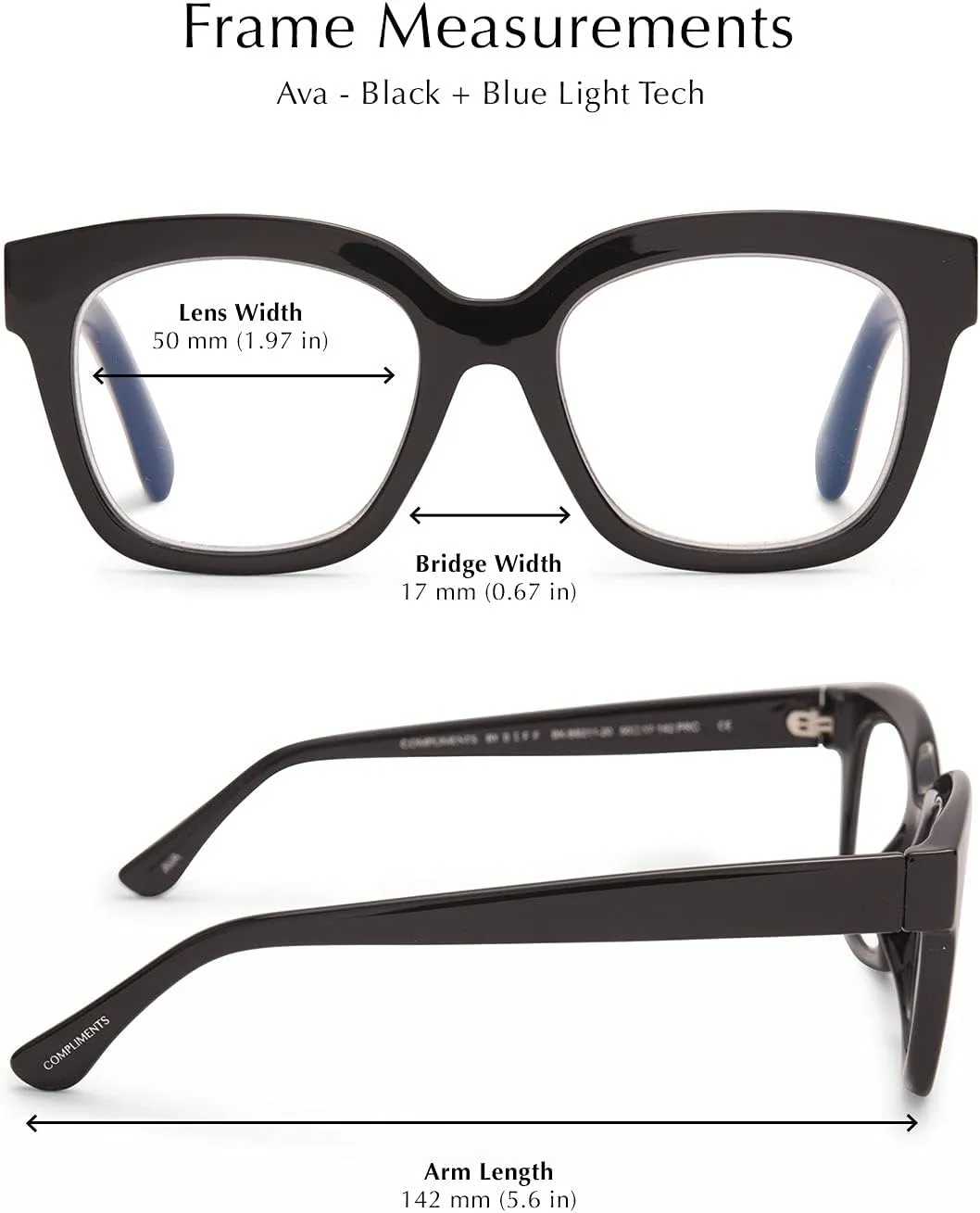 DIFF Reading Glasses blue light blocking, designer lightweight oversized readers Ava Eyewear for Women