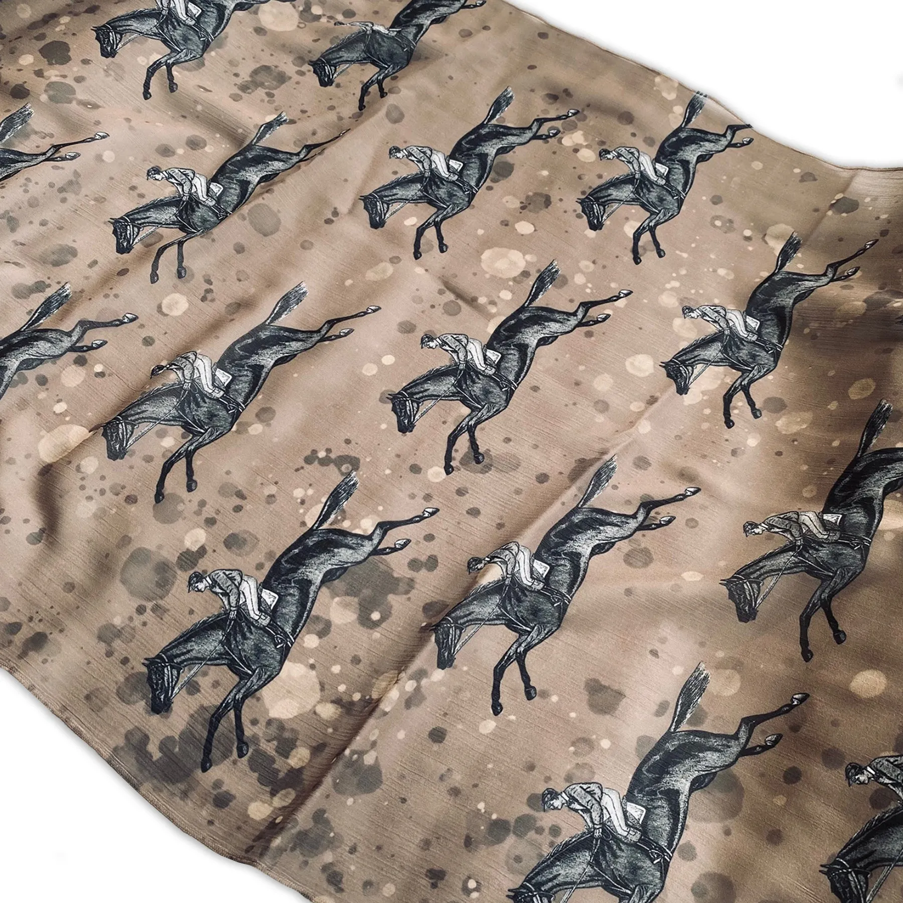 Equestrian Scarf | Vintage Race Horses
