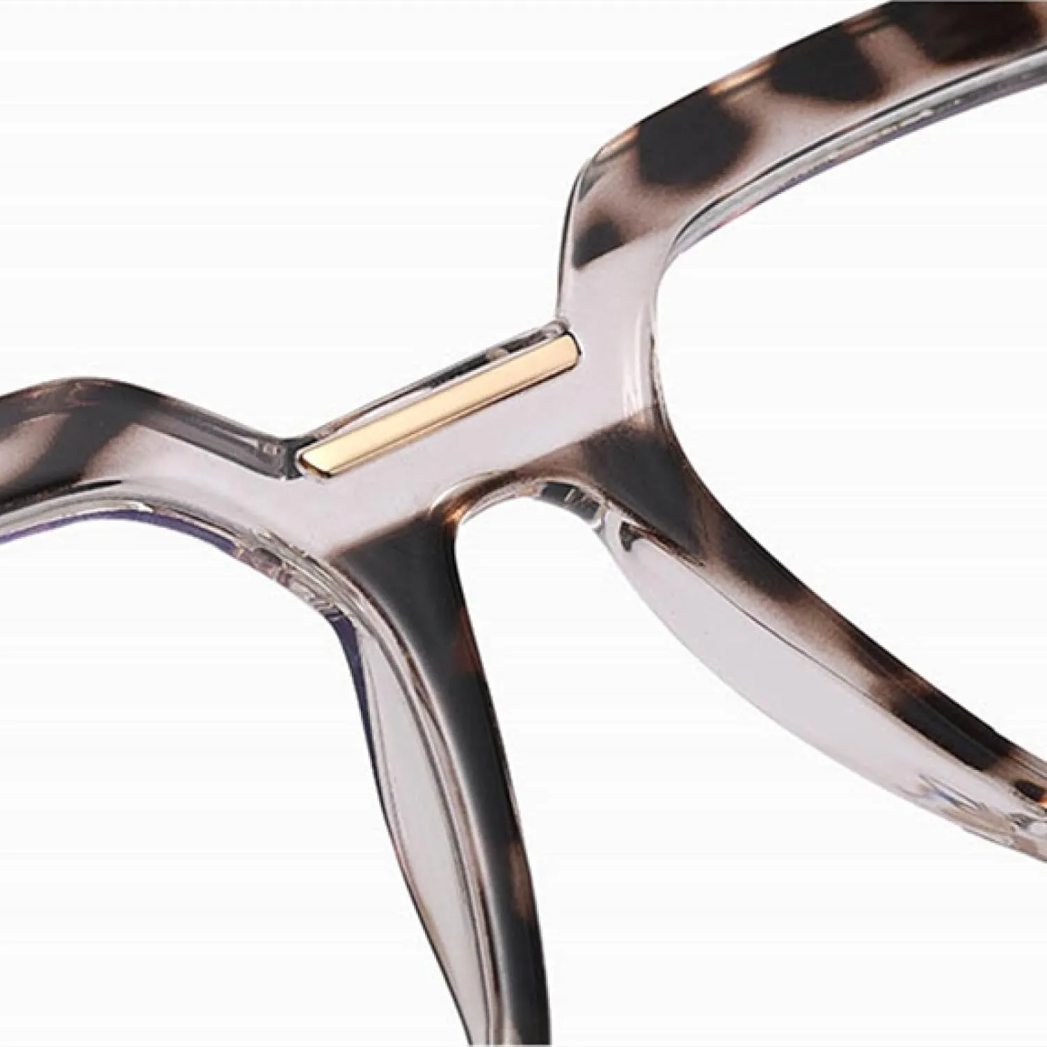 Fashion Retro Spectacle Frame Two Color Splicing Women Cat Eye