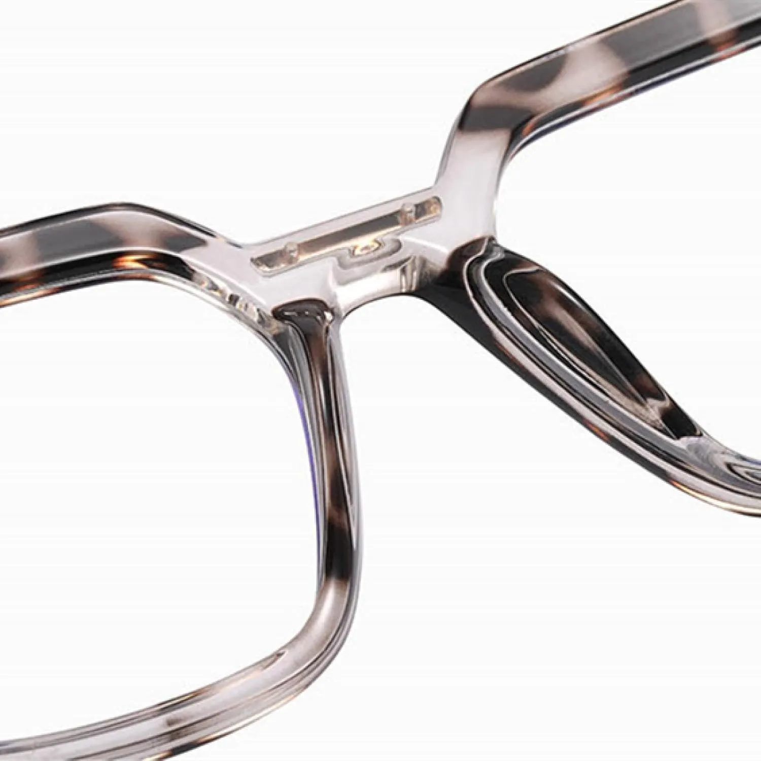 Fashion Retro Spectacle Frame Two Color Splicing Women Cat Eye