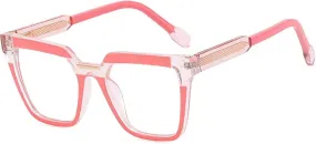 Fashion Retro Spectacle Frame Two Color Splicing Women Cat Eye