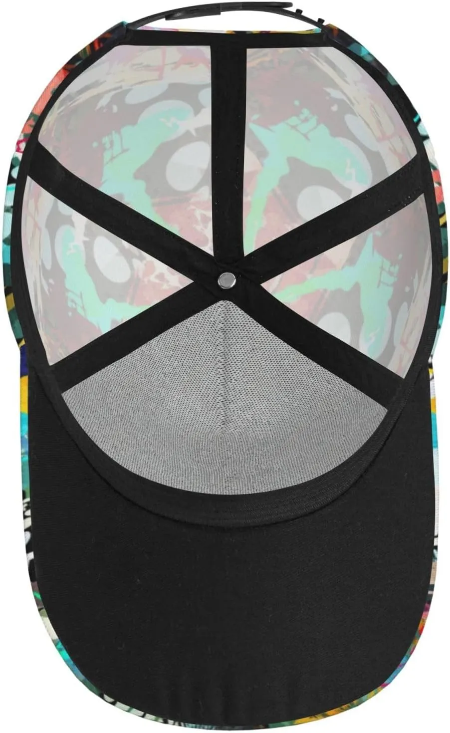 Funny Graffiti Hats Colorful Graffiti Baseball Cap Adjustable Snapback Trucker Hat for Women Men