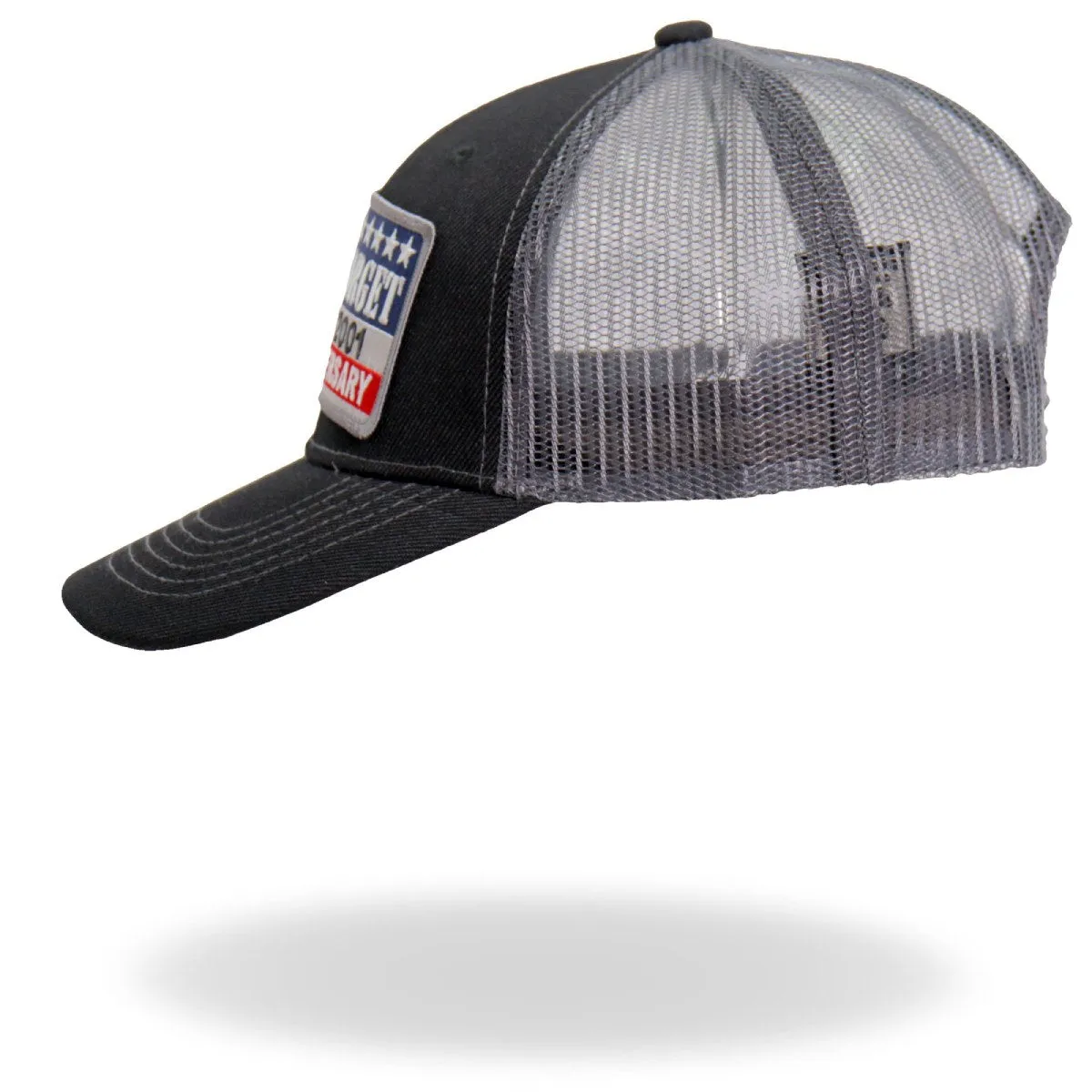GSH1038 9-11 Never Forget Truckers Hat Snap Back Adjustable with a Flat or Curved Bill