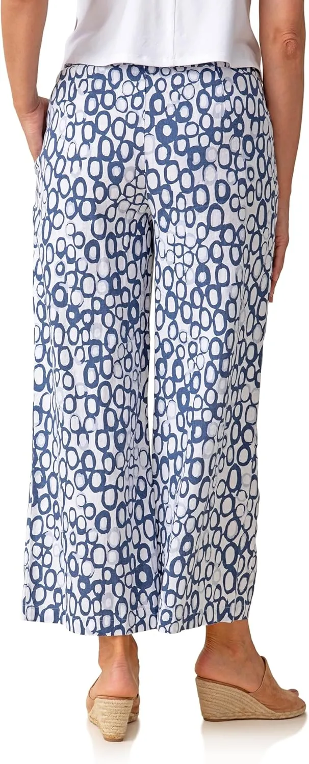 Habitat Clothes Bold Circles Linen Flood White
