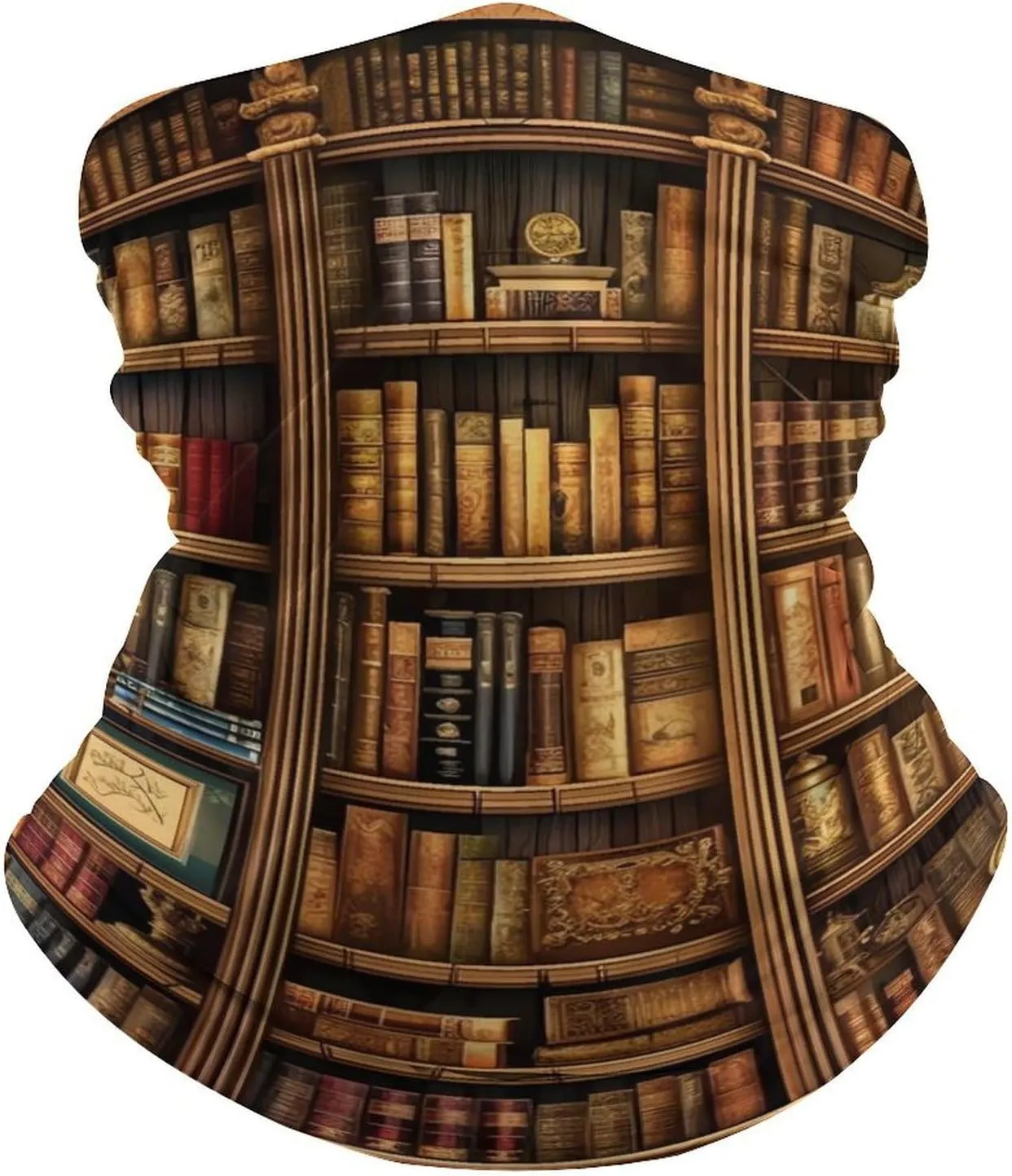 Library Bookshelf Book Neck Gaiter UPF 50  Sun Protection Face Mask Elastic Balaclavas Bandana Cooling Face Cover Scarf Cycling Neck Warmer Breathable Headwear for Men Women