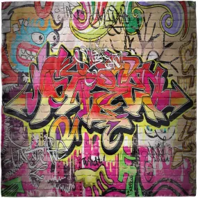 Lunarable Brick Wall Headscarf, Graffiti Spray Paint, Hijab Scarf
