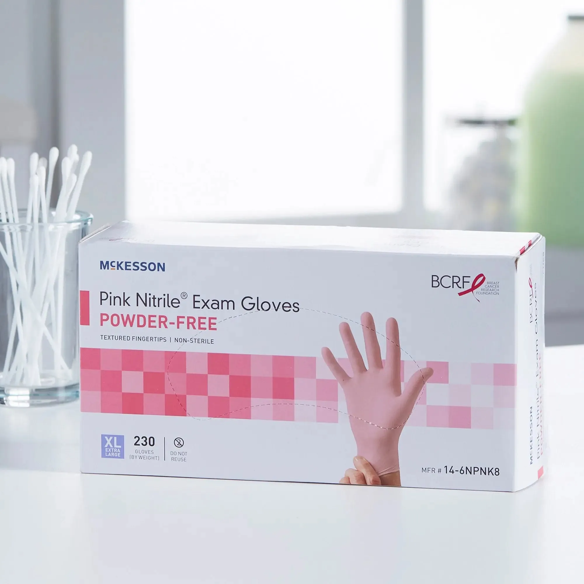 McKesson Pink Nitrile® Nitrile Exam Glove, Extra Large, Pink