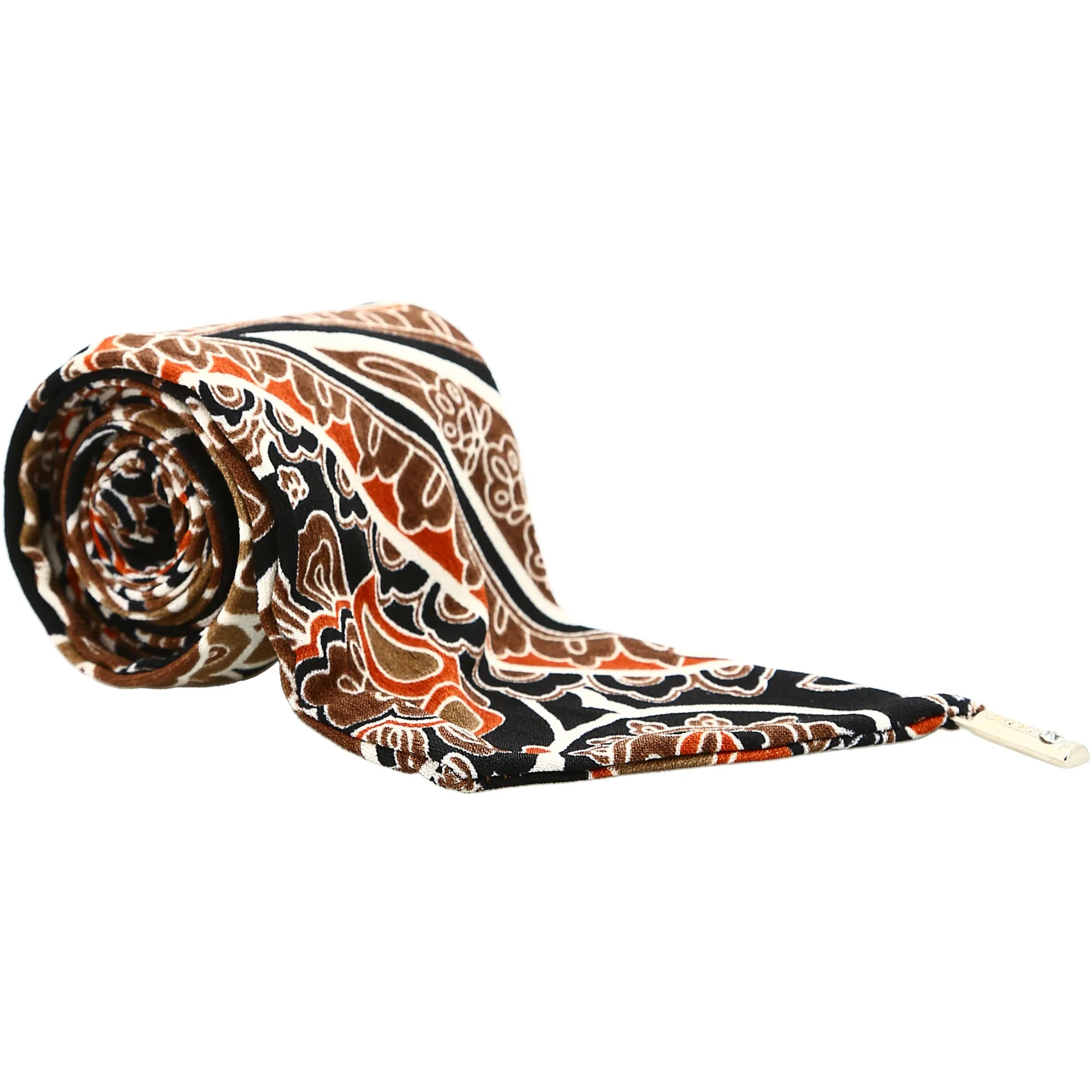 Mocha Paisley Mask Ties Set of 2 - 48" x 2.5"