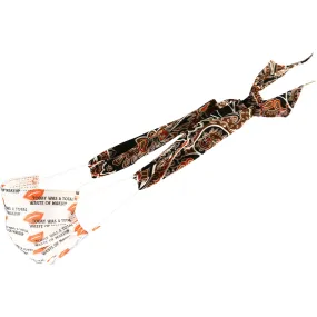 Mocha Paisley Mask Ties Set of 2 - 48" x 2.5"