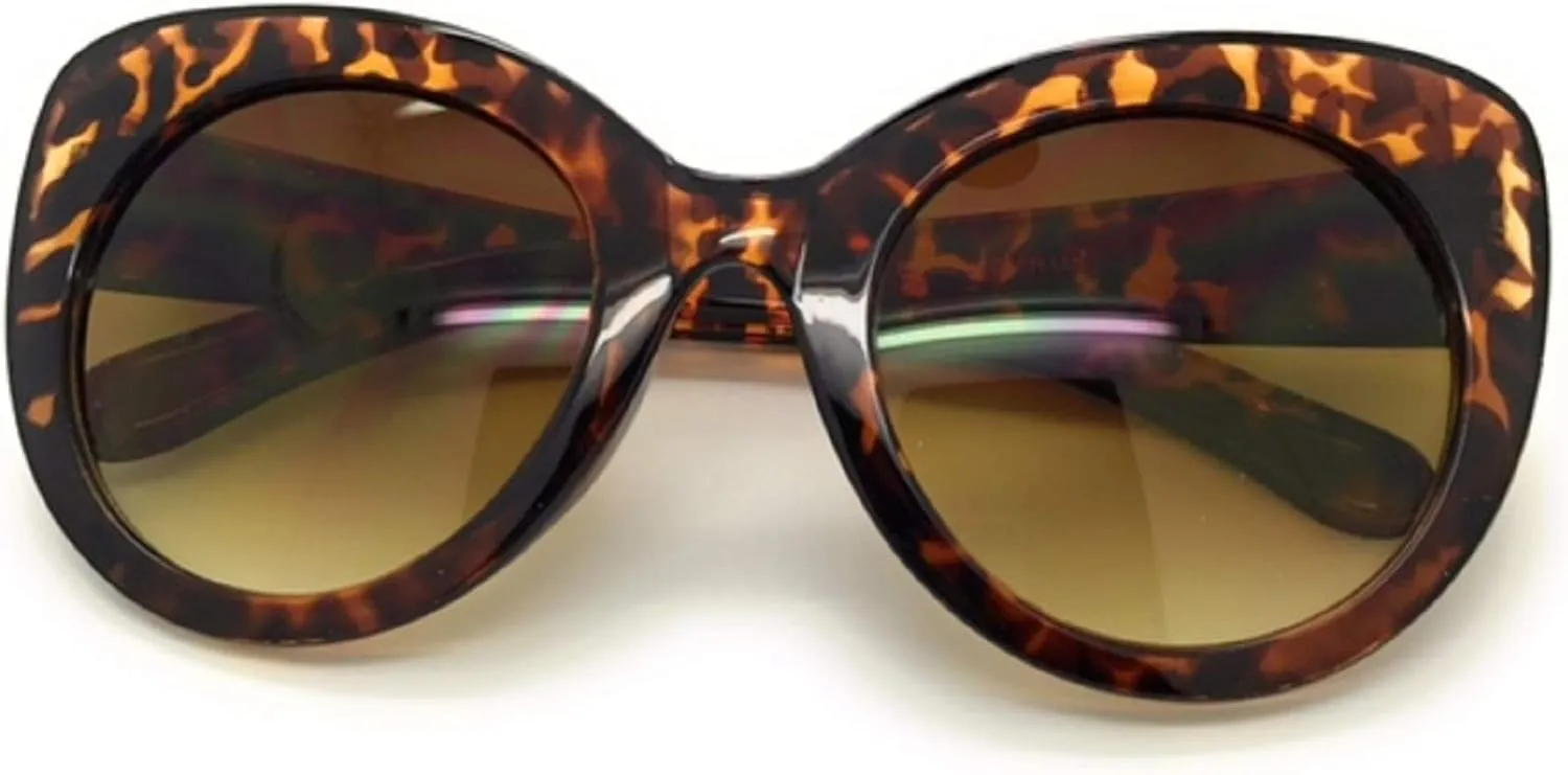 Oversized Cat Eye Vintage Inspired Super Bold Retro Designer Sunglasses