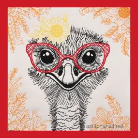 Pretty Belinda Ostrich with Glasses Combo