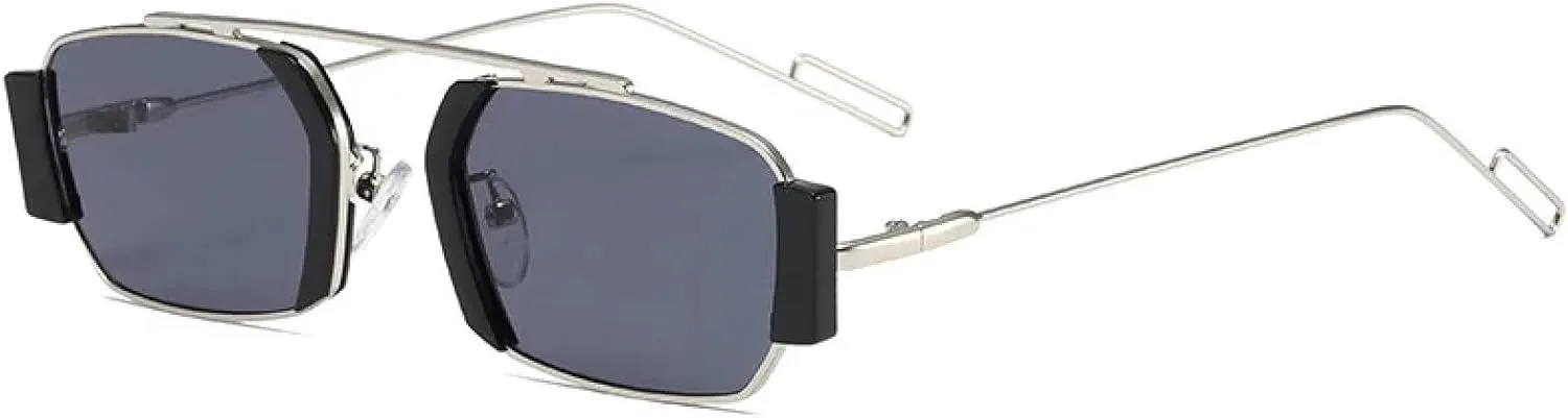 Punk Sunglasses Men Vintage Small Polygonal Alloy Frame Sun Glasses Women Uv400 Fashion