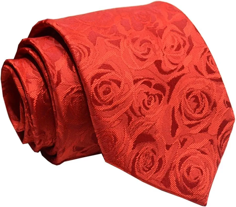 Secdtie Men's Solid Color Gingham Checkered Ties Texture Smooth Formal Neckties