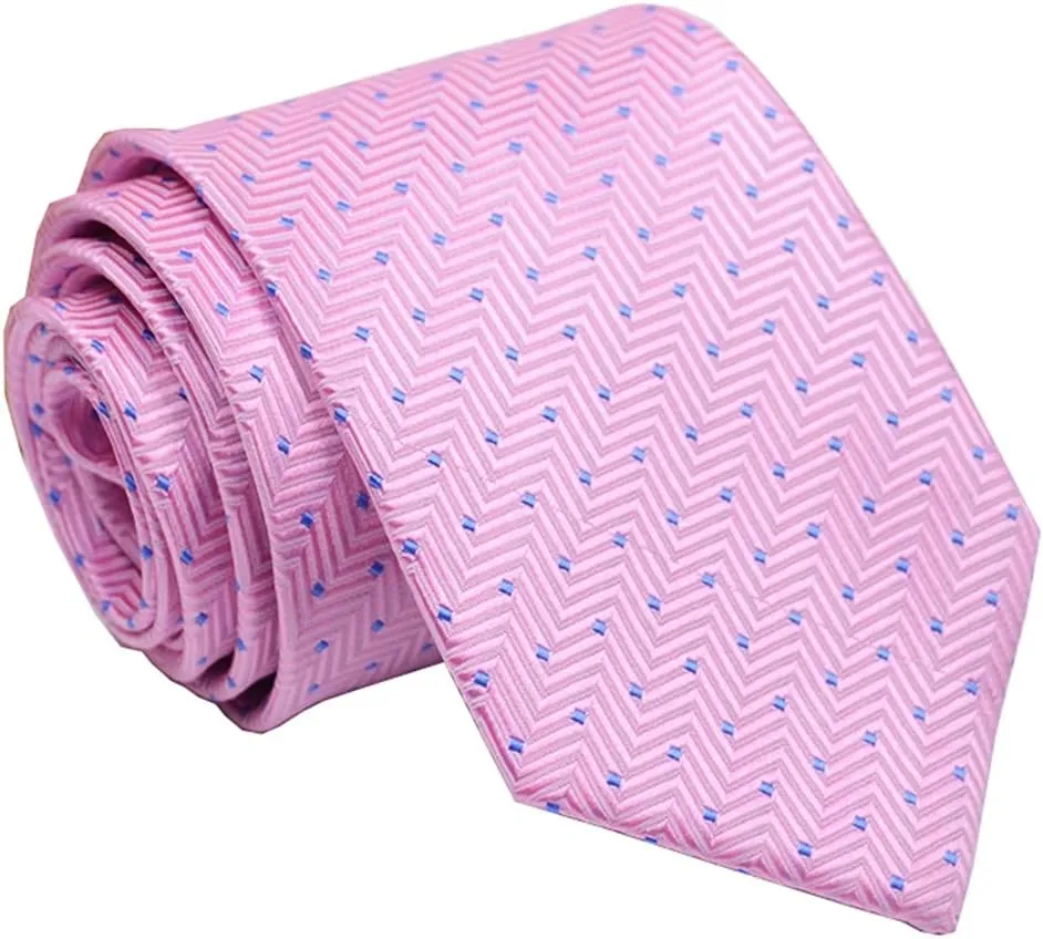 Secdtie Men's Solid Color Gingham Checkered Ties Texture Smooth Formal Neckties