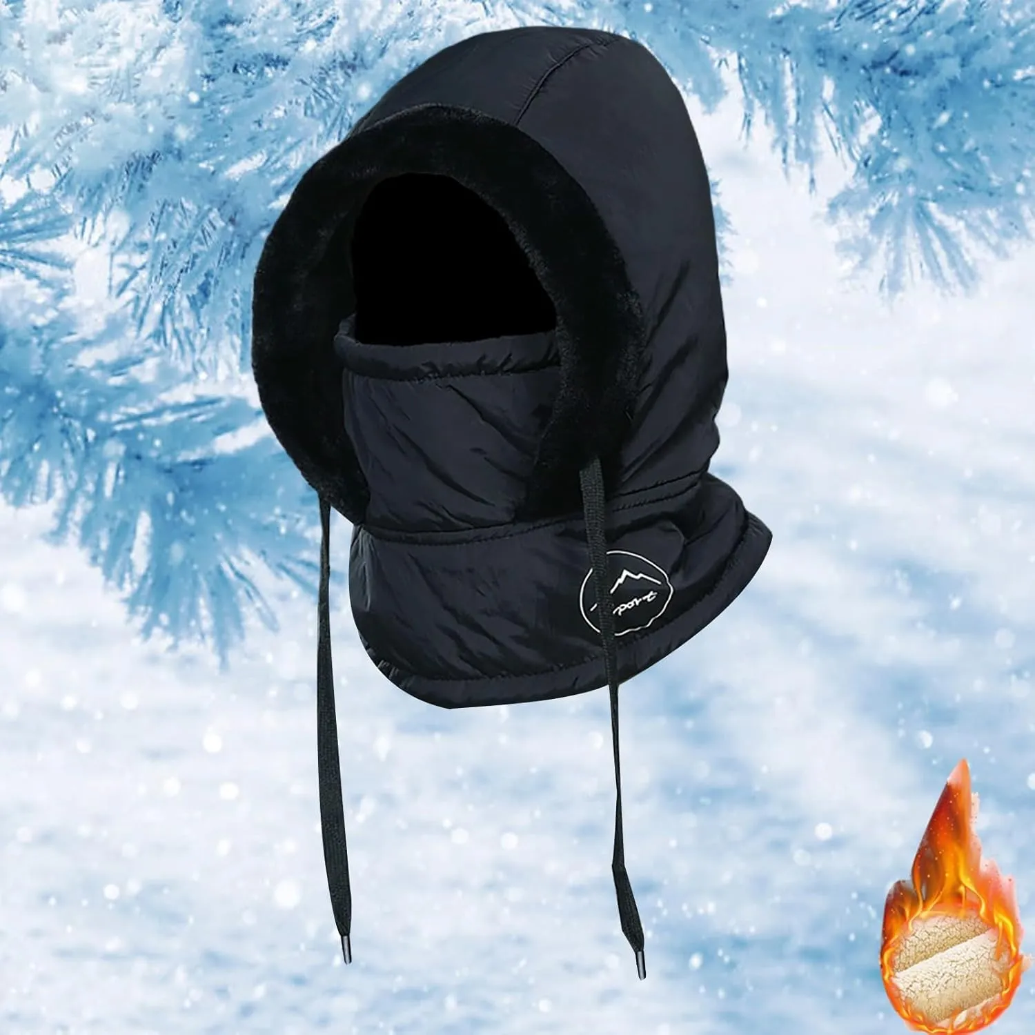 Ski Mask for Men Women Winter Thicken Hat Warm Windproof Face Mask Full Head Cover Scarf Neck for Cold Weather