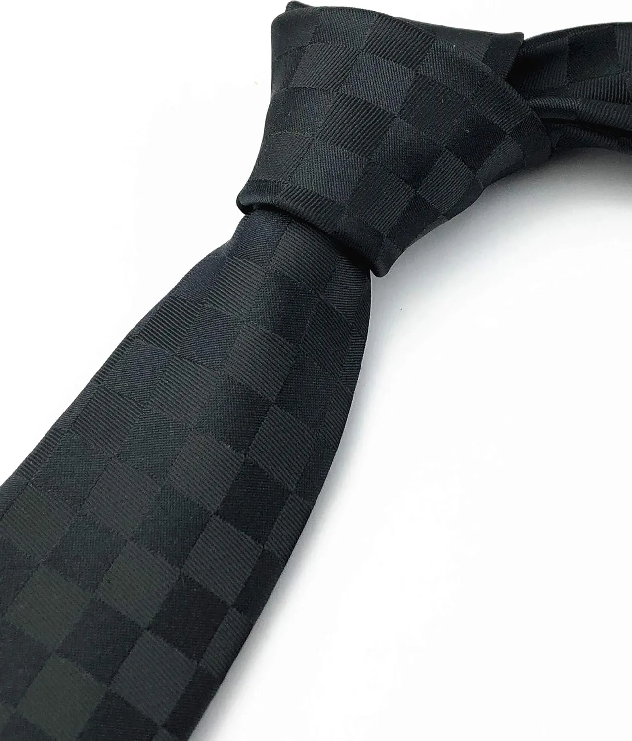 Slim Silk Necktie for Men Woven Jacquard Patterned Business Wedding Skinny Ties