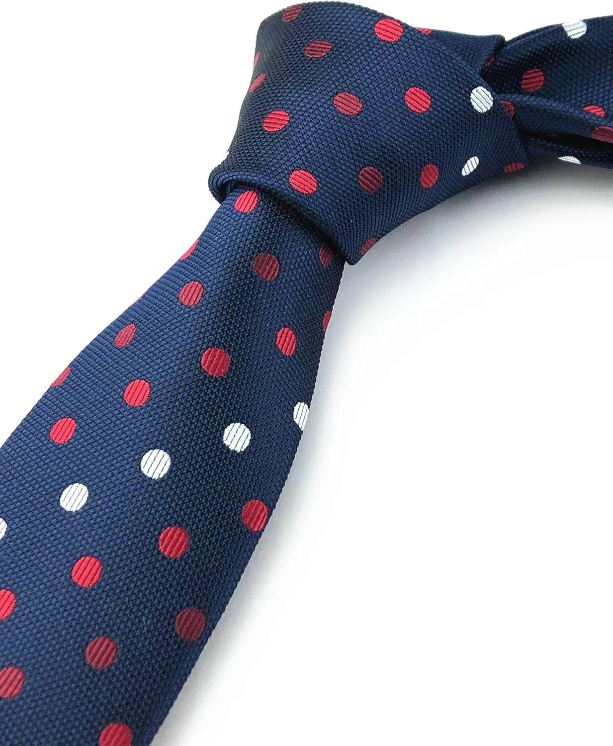 Slim Silk Necktie for Men Woven Jacquard Patterned Business Wedding Skinny Ties