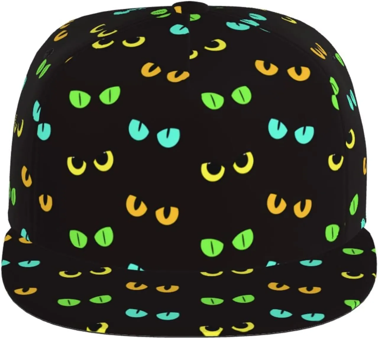 Snapback Hat for Men Women Funny Cat Baseball Cap Adjustable Dad Hat Fashion Hip Hop Style Flat Bill Hats Trucker Hat