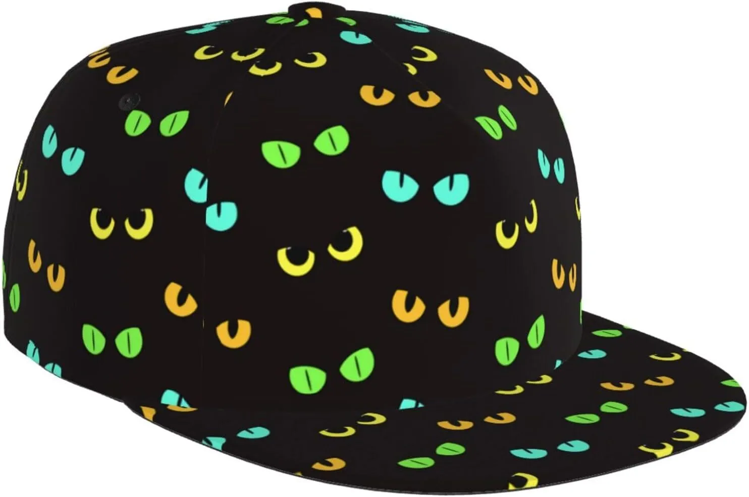 Snapback Hat for Men Women Funny Cat Baseball Cap Adjustable Dad Hat Fashion Hip Hop Style Flat Bill Hats Trucker Hat
