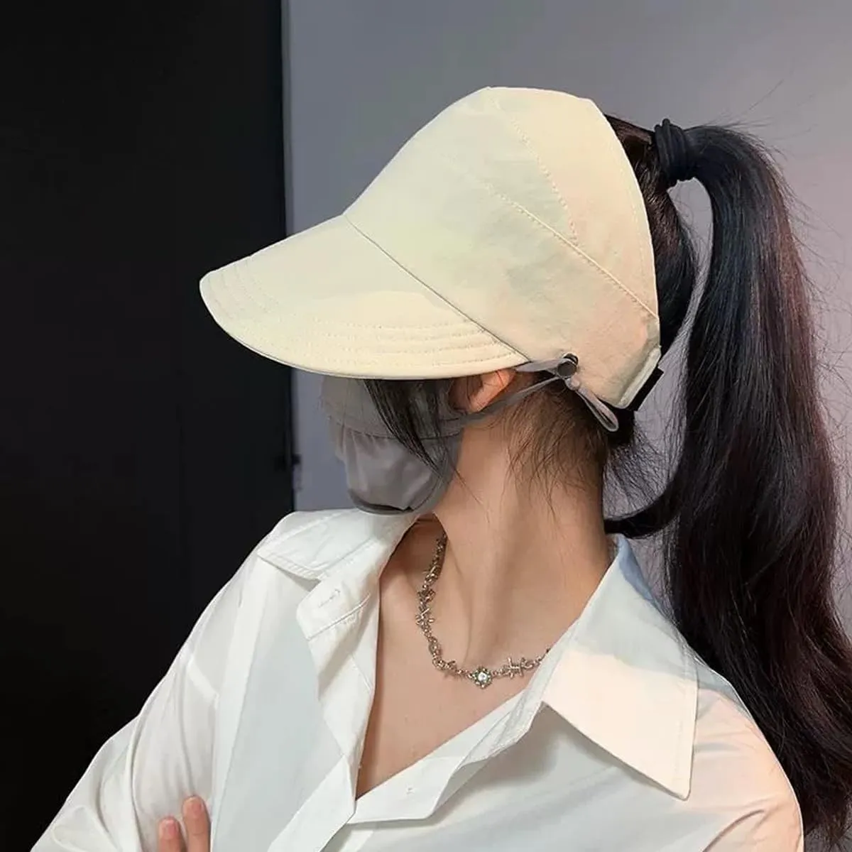 Sun Hats for Women, Wide-Brimmed Hollow Top Design, Summer Outdoors UV Protection, Women's Adjustable Fit Hats