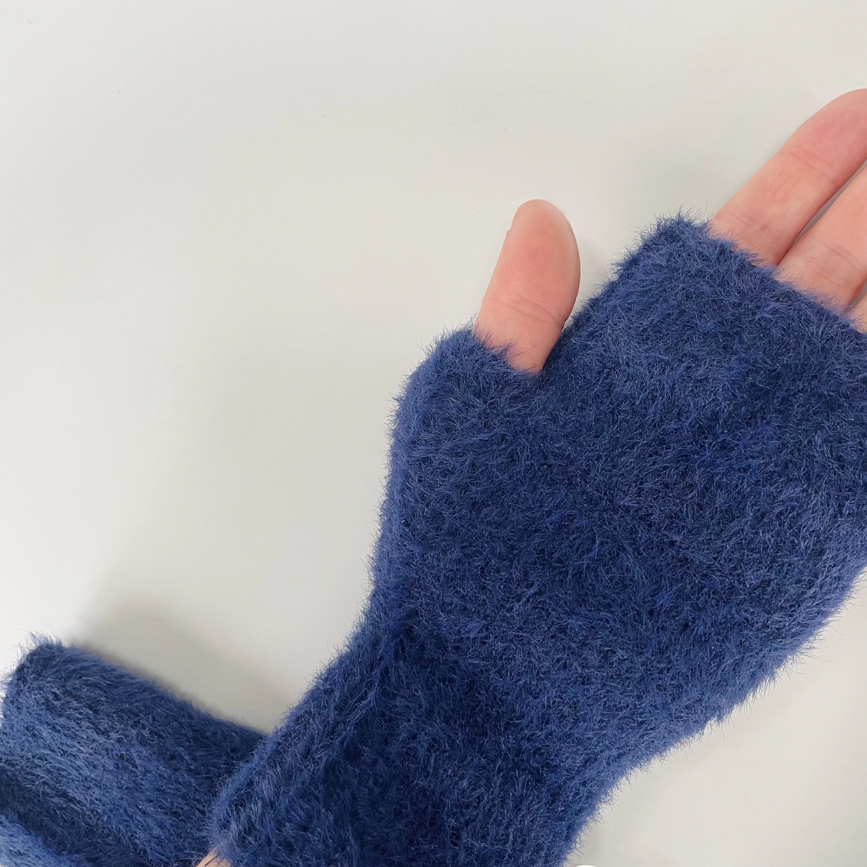 Super Soft Wristwarmer Gloves - Navy