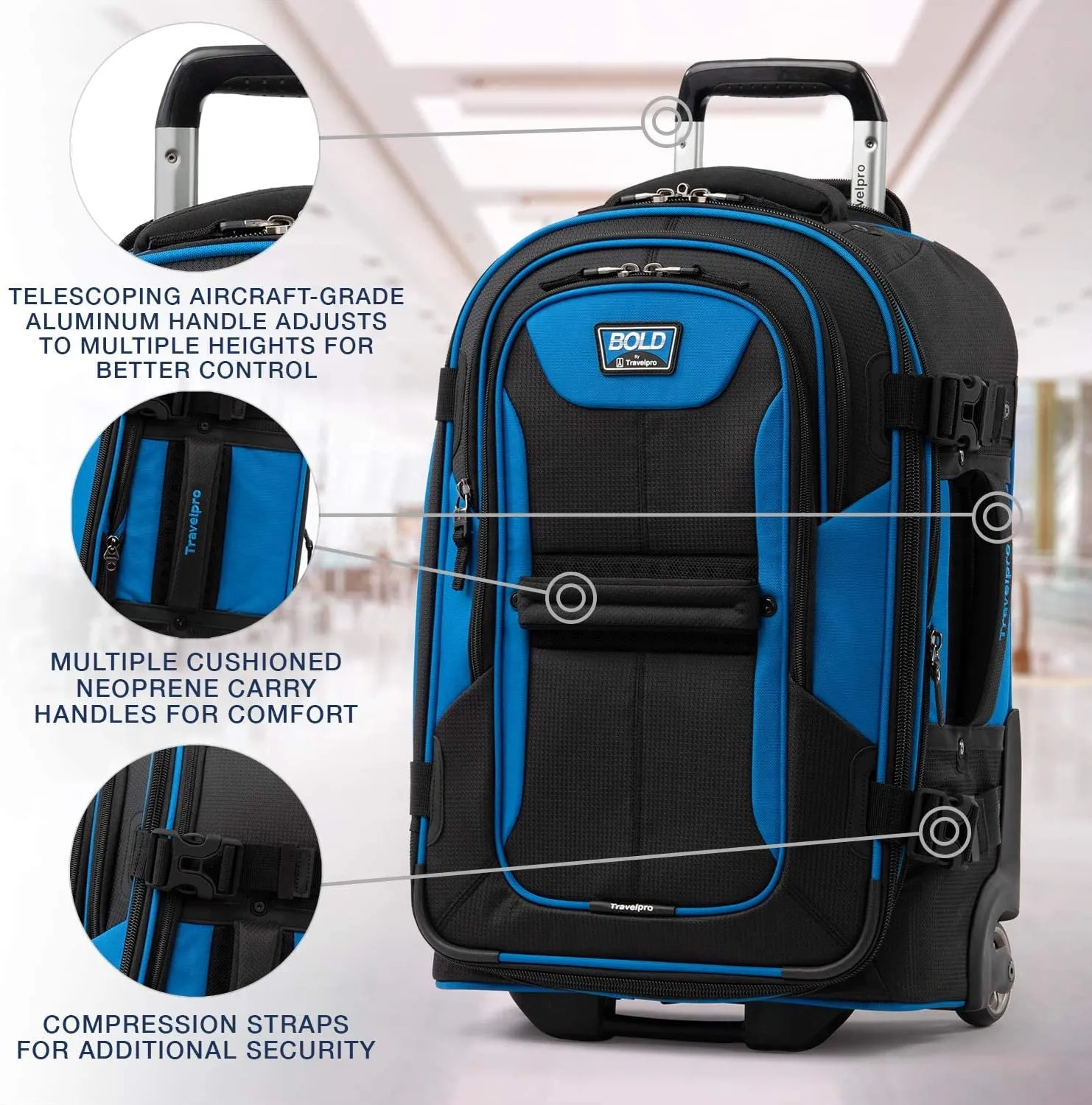 Travelpro Bold Softside Expandable Rollaboard Upright Luggage