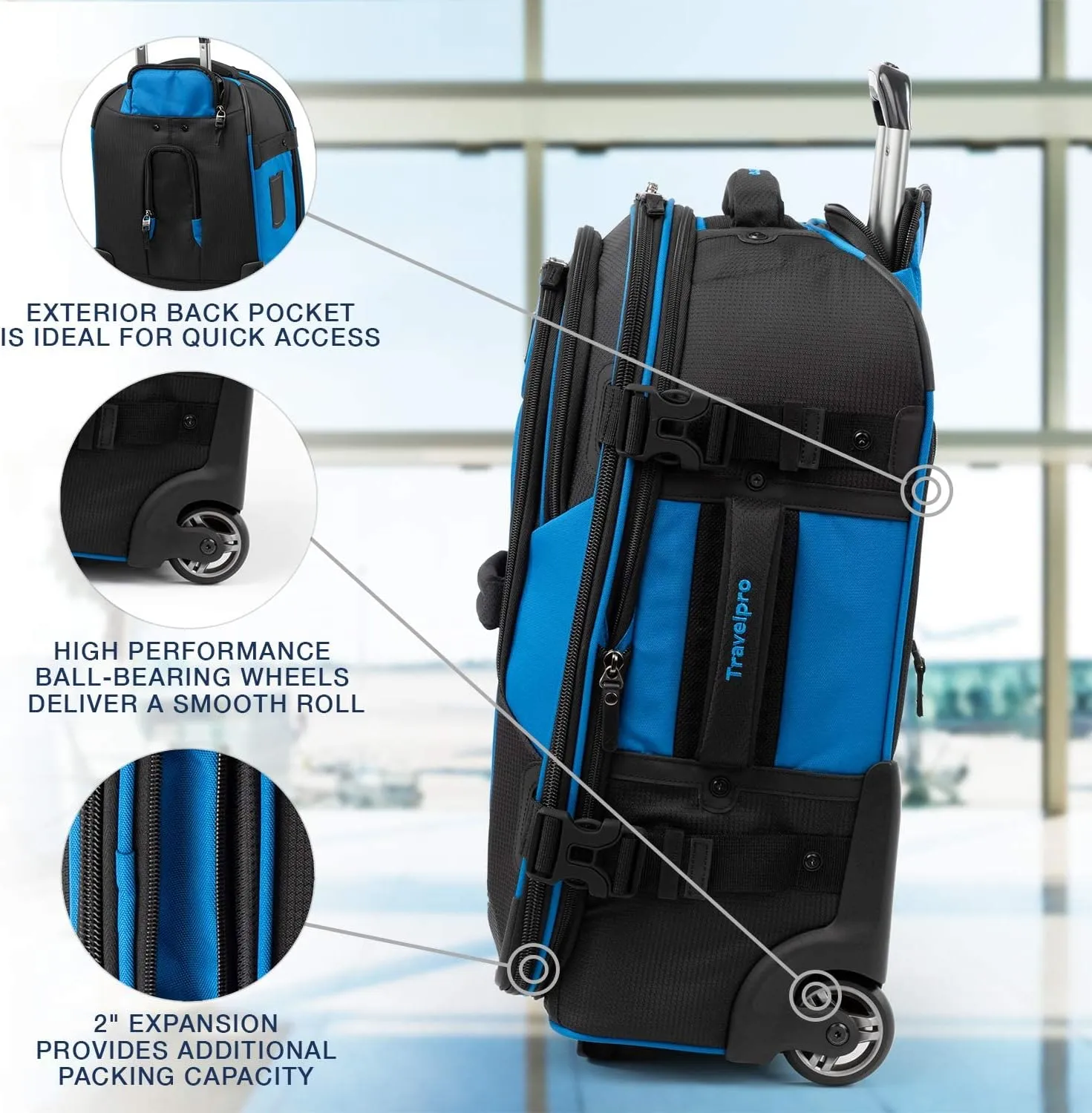 Travelpro Bold Softside Expandable Rollaboard Upright Luggage