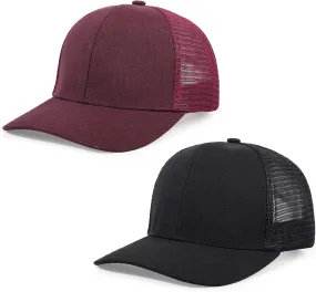 Unisex Trucker Hats Blank Mesh Snapback Hats Sport Plain Baseball Caps Adjustable Fitted Hat