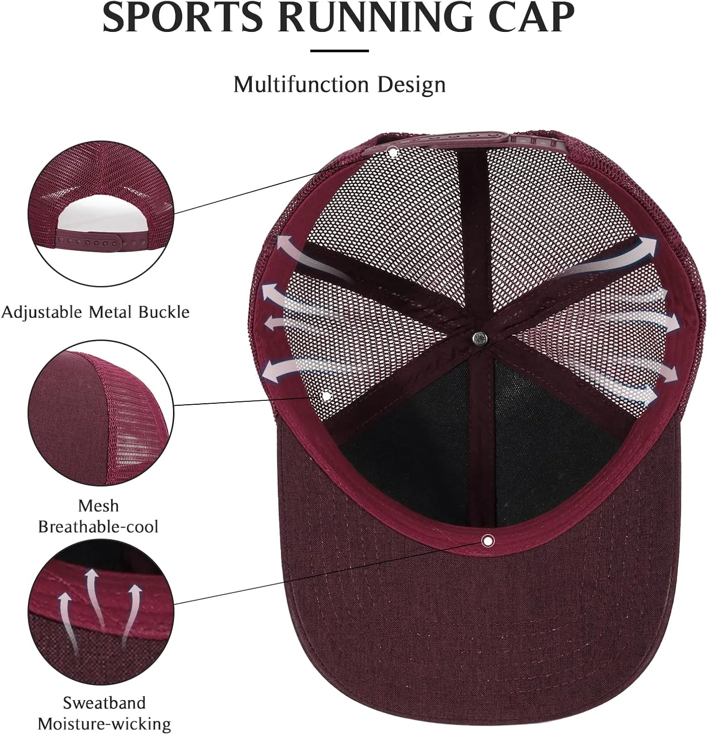 Unisex Trucker Hats Blank Mesh Snapback Hats Sport Plain Baseball Caps Adjustable Fitted Hat