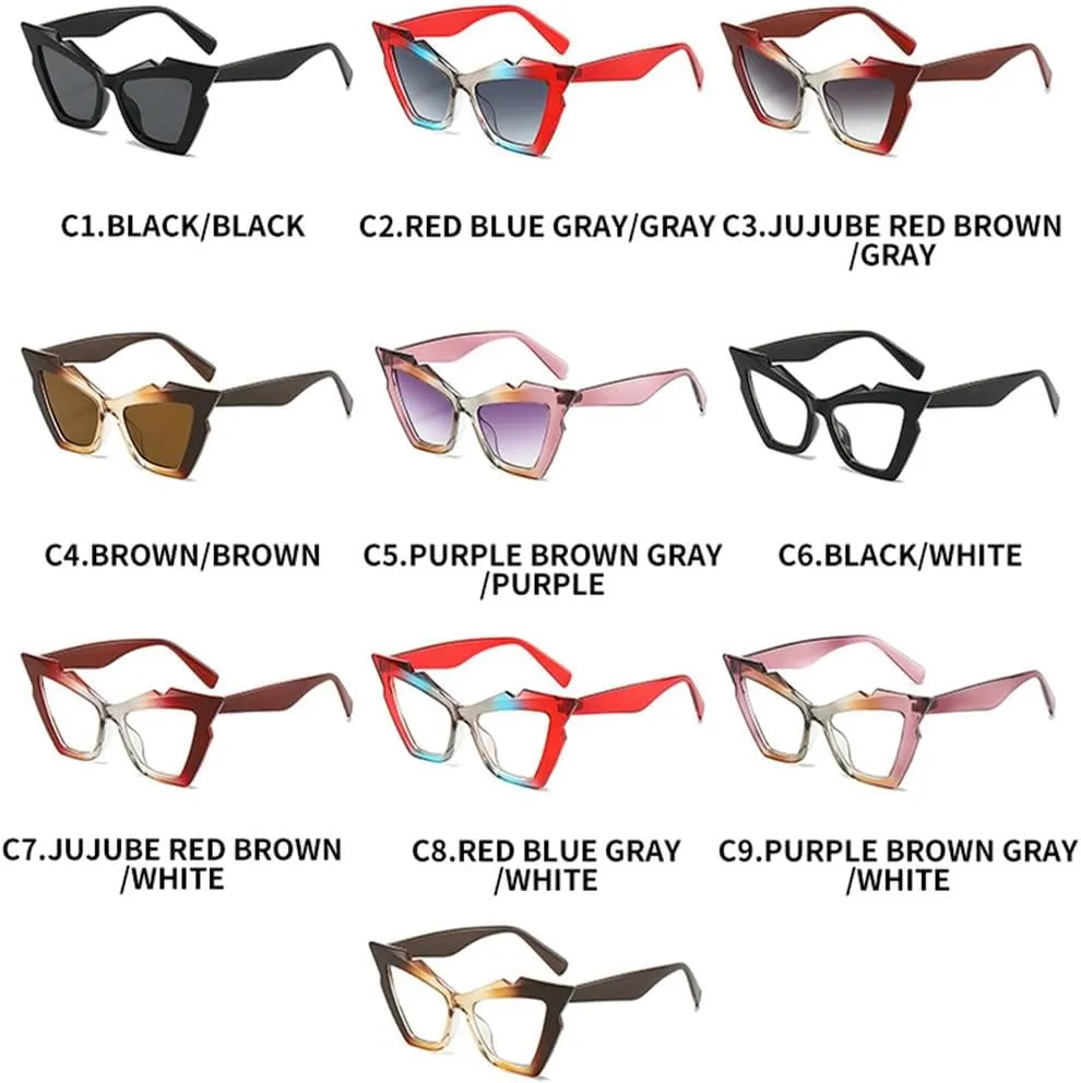 Vintage Cat Eye Sunglasses For Women Fashion Trending Luxury Hip Hop Shades Outdoors Travel Sun Glasses UV400