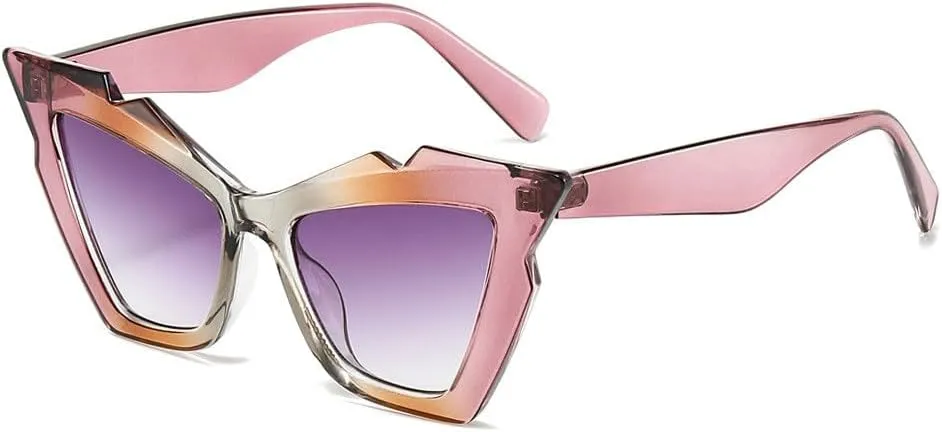 Vintage Cat Eye Sunglasses For Women Fashion Trending Luxury Hip Hop Shades Outdoors Travel Sun Glasses UV400