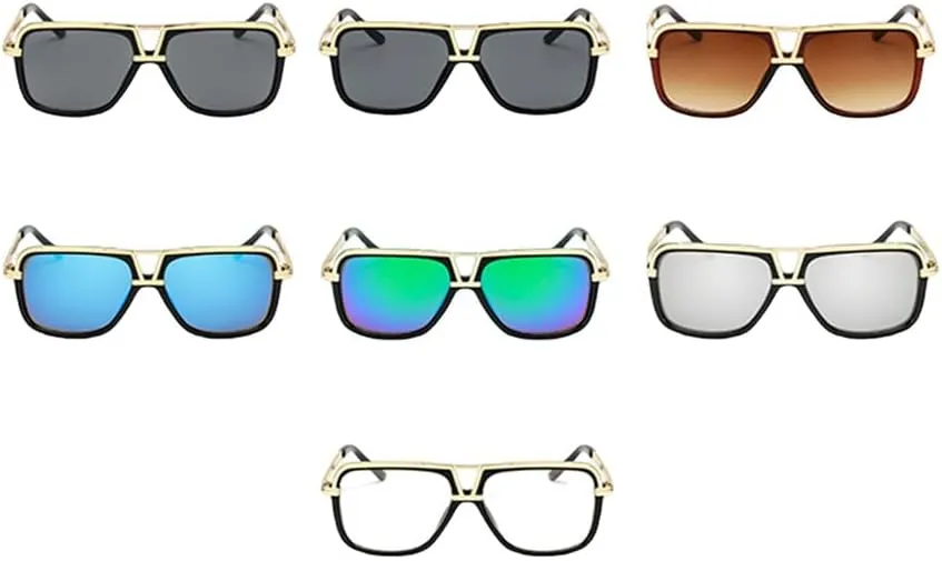 Vintage Shades Sunglasses Women Men Shape Mirror Fashion Men Sunglasses Ladies Shades UV400 Eyewear
