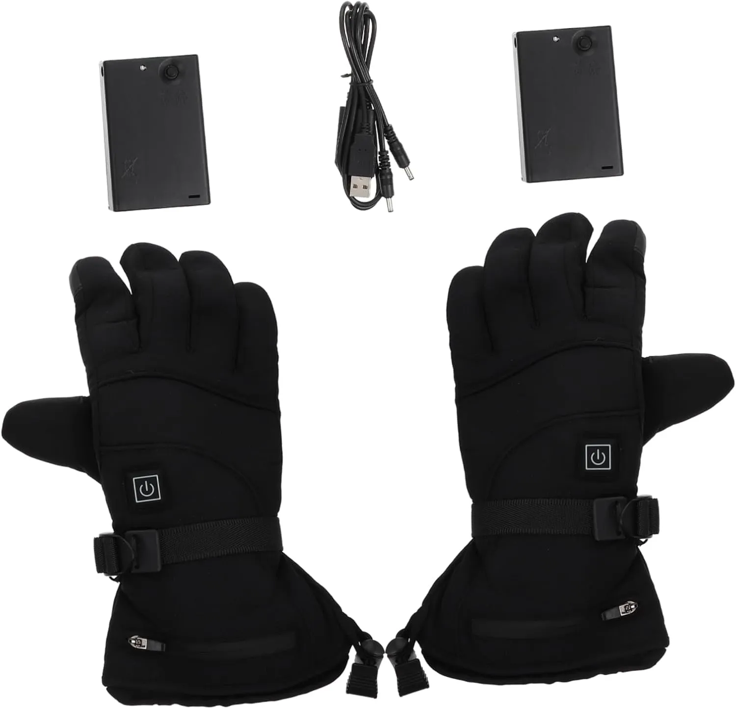 VOSAREA 1 Pair Heated Touchscreen Gloves for Winter Sports Windproof Outdoor Gloves for Cycling Hiking Skiing Comfortable Durable for Cold Weather Activities