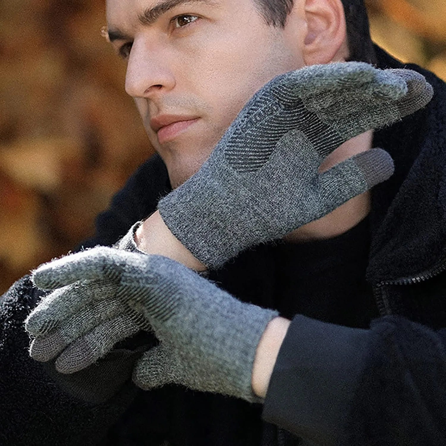 Winter Gloves Men Women, Touchscreen Fingers Snow Ski Gloves, Cold Weather Gloves for Hiking Working