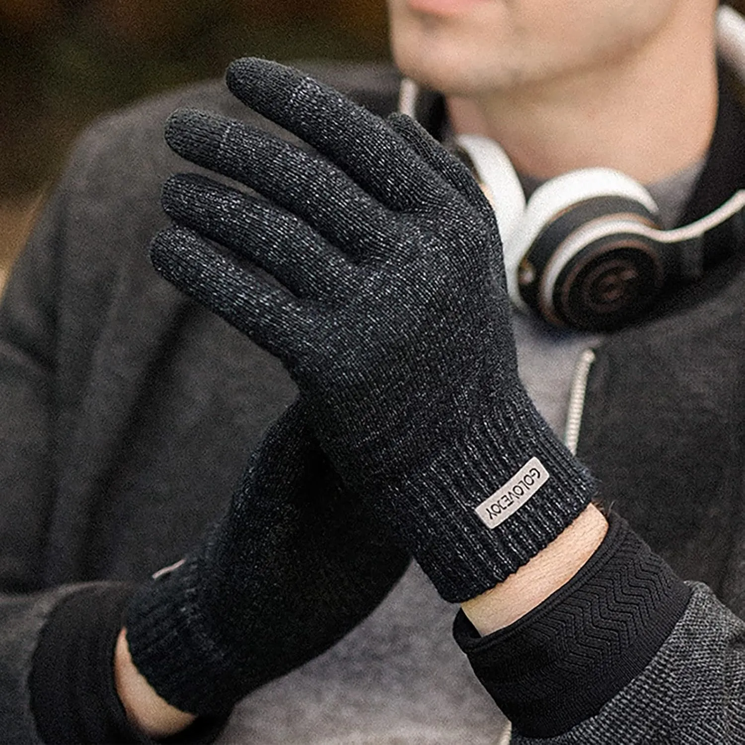 Winter Gloves Men Women, Touchscreen Fingers Snow Ski Gloves, Cold Weather Gloves for Hiking Working