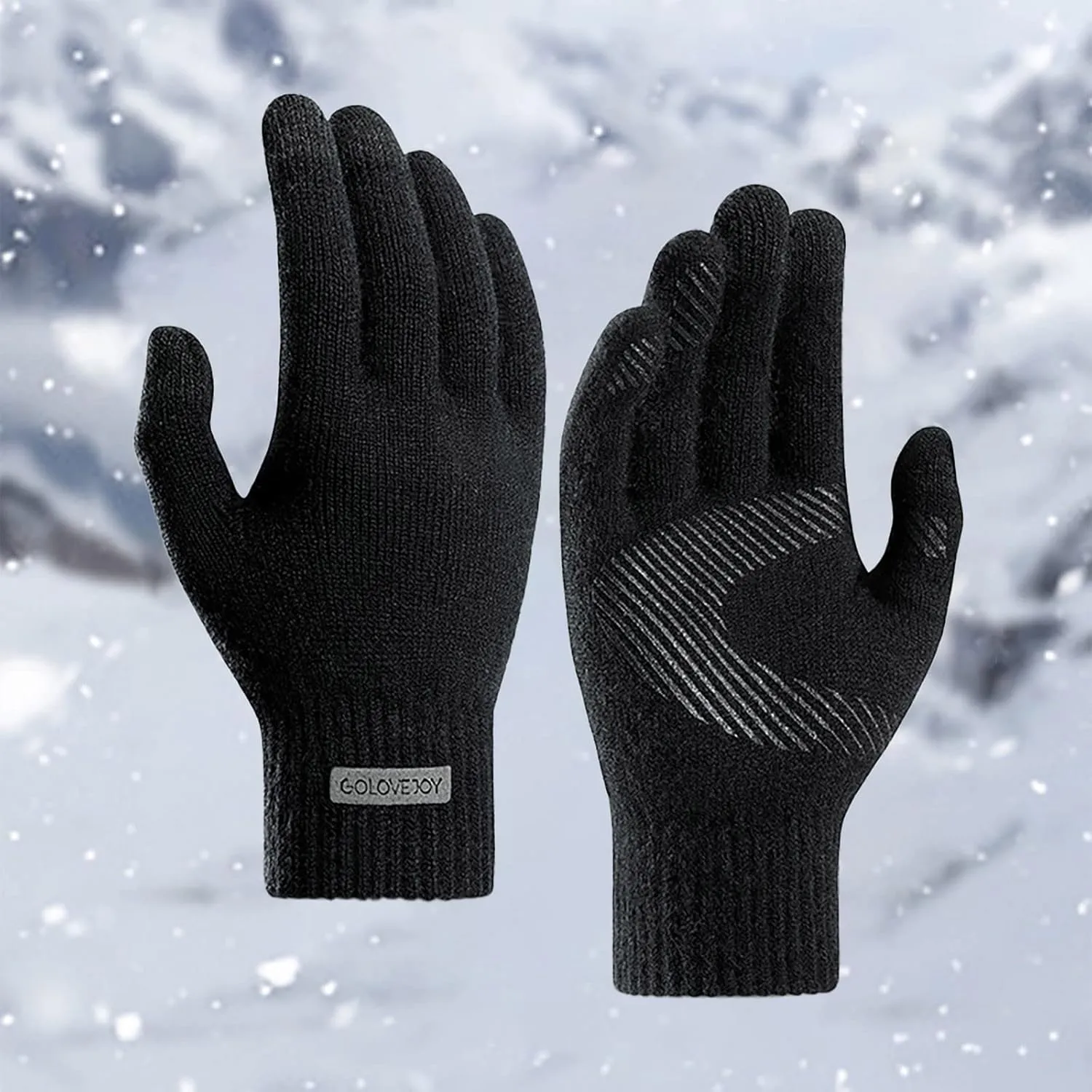 Winter Gloves Men Women, Touchscreen Fingers Snow Ski Gloves, Cold Weather Gloves for Hiking Working